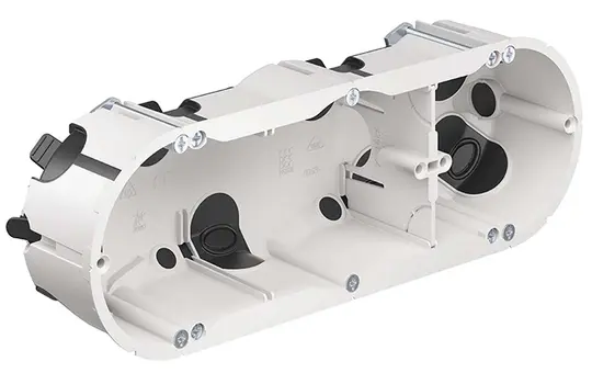KAISER 9253-78 Boîte de connexion pour appareil à cloison creuse O-range ECON Triple, sans halogène | 48 mm