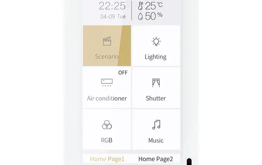 GVS CHTF-5.0/15.5.22 Panneau tactile KNX V50s horizontal/vertical | blanc | 5 pouces