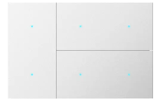 GVS CHTKA-06/W.1.22 Jeu d'interrupteurs bascule pour WALTZ TOUCH+ PAD 3 fois, aluminium | argenté
