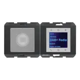 BERKER 29807006 Flush-Mounted Radio Set K.1/K.5 DAB+, mono | anthracite matt