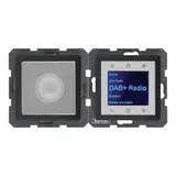 BERKER 30806086 Flush-mounted Radio Set Q.1/Q.3 DAB+, Mono, Bluetooth | anthracite velvet