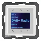 BERKER 30846089 Flush-mounted Radio Touch Q.1/Q.3 DAB+, Bluetooth | polar white velvet