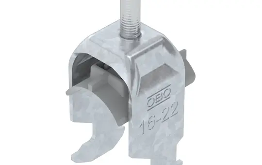 OBO BETTERMANN 1186216 H-foot clamp bracket 1-fold | 16-22 mm
