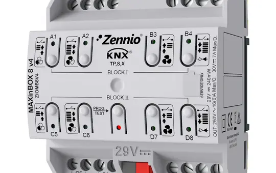 ZENNIO ZIOMB8V4 KNX Universal Actuator MAXinBOX 16 A 8-fold, secure