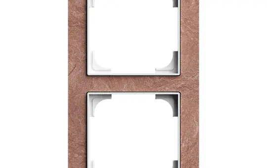 BUSCH-JAEGER 1722-4097 Cover frame art linear 2-fold | slate terra rosso
