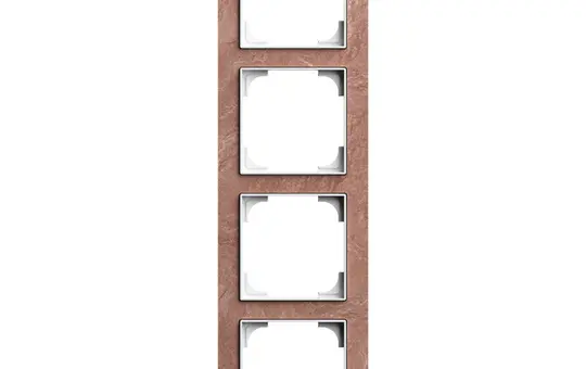 BUSCH-JAEGER 1724-4097 Cover frame art linear 4-fold | slate terra rosso