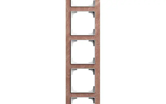 BUSCH-JAEGER 1725-4097 Cover frame art linear 5-fold | slate terra rosso