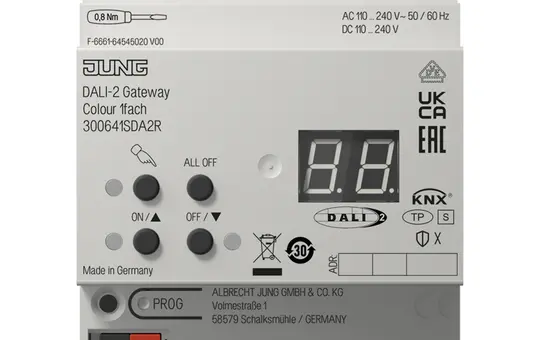 JUNG 300641SDA2R KNX-DALI Gateway Colour Secure 1-fold