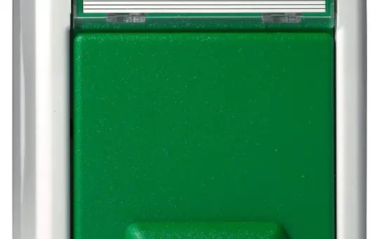 GIRA 4440307 SCHUKO socket surface-mounted IP44 Hinged lid, without claws | green