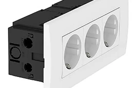 OBO BETTERMANN 6119414 Socket Unit AR45 3x | pure white