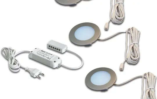HERA 61056938003 Recessed Light FR 55 LED 4000K, set of 3 | stainless steel look