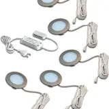 HERA 61056958002 Spot encastrable FR 55 LED 3000 K, lot de 5 | aspect inox