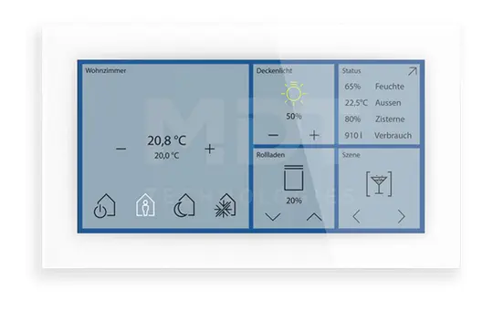 MDT BE-GTS06TW.01S KNX Glass Touch Smart standard | glass white