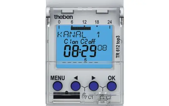 THEBEN TR 612 top3 Digital Weekly Timer Switch 2 channels