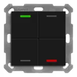MDT BE-TAL550406.01 Capteur tactile KNX Light 55 quadruple, neutre | noir mat