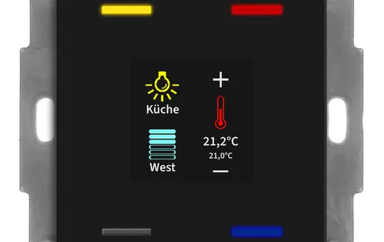 MDT BE-TAS55T406.01 KNX Touch Sensor Smart 55 Temp./humidity sensor | matt black
