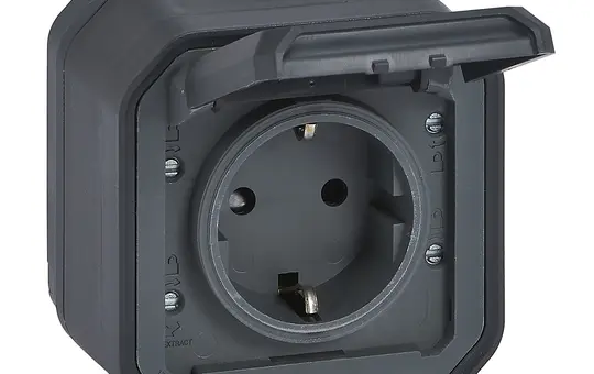 LEGRAND 069783L SCHUKO Surface-Mounted Socket Plexo New 1-gang, screw terminals | anthracite