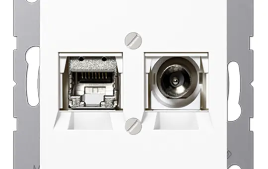 JUNG MMDA4521WW Prise de connexion Smart TV série A/AS 2 fois | blanc alpin