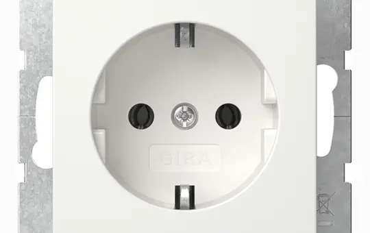 GIRA 418803 SCHUKO socket System 55 standard | pure white shiny