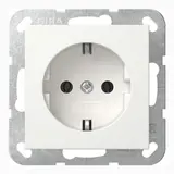 GIRA 418827 SCHUKO socket System 55 standard | pure white satin matt