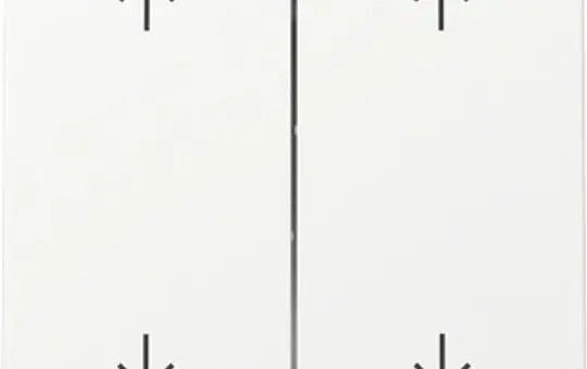 GIRA 329727 Interrupteur à bascule pour volets roulants System 55 2 fois, position médiane | blanc pur mat