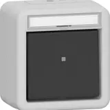 GIRA 315631 Surface-Mounted Rocker Switch IP66 Wechsler, title block | gray