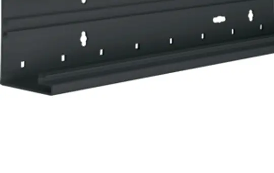 HAGER BR6510019011 tehalit partie inférieure de goulotte de plinthe 80 mm, plastique | noir graphite | 65x100 mm