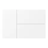 GVS CHTKA-06/W.1.20 Rocker set for WALTZ TOUCH+ PAD 3-fold, aluminum | white