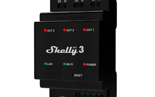 SHELLY Pro 3 actionneur de commutation 3 canaux