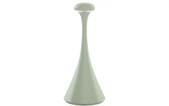 SIGOR 4541501 Lampe de table à batterie Nudrop mini 1,8 W Flex Mood 2200 K/2700 K IP54 133 lm IRC 85 (diminution de la luminosité) | vert sauge | ⌀90x210 mm