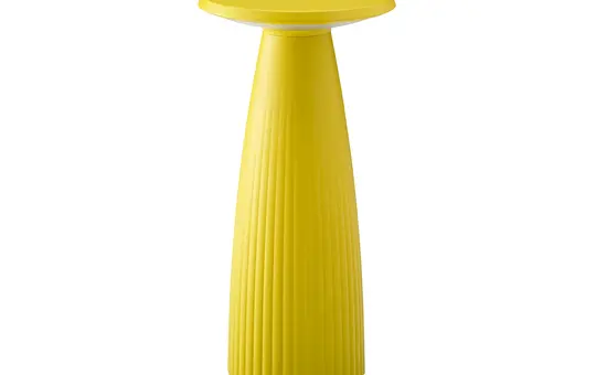 SIGOR 4544601 Lampe de table à batterie Nuflair 2,2 W Flex Mood 2200 K/2700 K IP54 Ra85 (diminution de la luminosité) | jaune soleil | ⌀85x240 mm