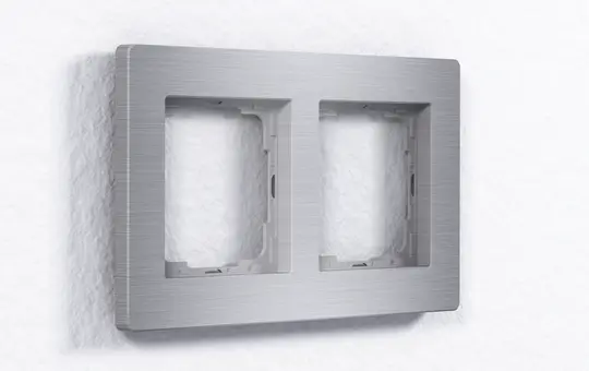 ENERTEX 1178-02-al Cover Frame 2-fold | brushed aluminum