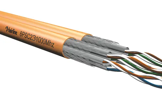 ELMAT 11384022-002 Data Cable Cat.7 S/FTP 1000 MHz duplex Ring 100 m | orange | Ø 7,5 x 15,3 mm