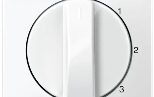 MERTEN 567219 Couvercle d'interrupteur rotatif Système M 3 étapes | blanc polaire brillant
