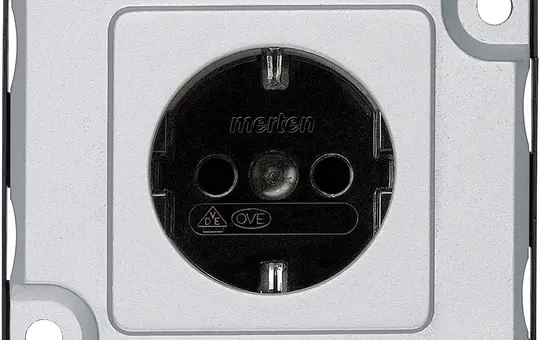 MERTEN MEG2300-7060 Prise SCHUKO PANZER Protection contre le contact | argenté mat