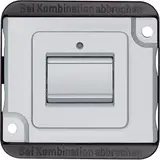 MERTEN MEG3156-7060 Push-button Insert PANZER Changeover, N terminal, 1-pole | matt silver