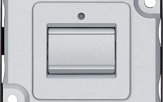MERTEN MEG3156-7060 Push-button Insert PANZER Changeover, N terminal, 1-pole | matt silver