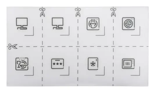 MERTEN MEG3927-6000 Ensemble de symboles System Design pour les prises électriques | blanc lotos