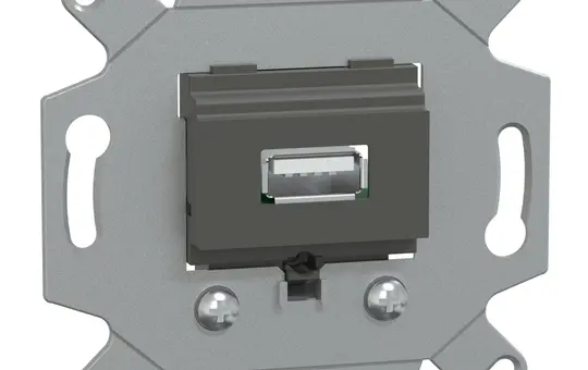 MERTEN MEG4581-0000 USB connection sockets 1-fold | mouse gray