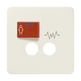 JUNG 071A Cache série Ackermann CD Type 73075 D, 73075 B, rouge | blanc