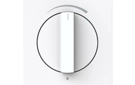 BUSCH-JAEGER 1740DR/03-44G Rotary switch cover art linear Rotary handle | studio white glossy