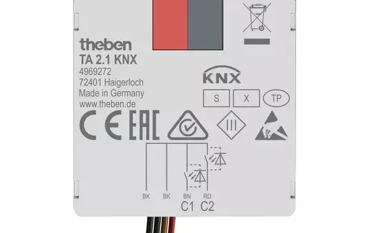 THEBEN TA 2.1 KNX Push Button Interface 2-fold, binary input