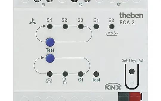 THEBEN FCA 2 KNX Actionneur Fan-Coil pour les systèmes à 2 tuyaux et les systèmes à 4 tuyaux, 6 A