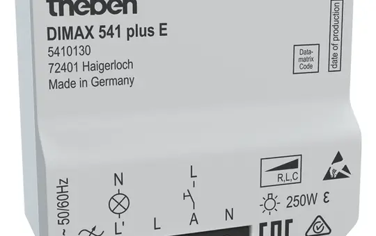 THEBEN DIMAX 541 plus E Flush-mount universal dimmer Operation via button