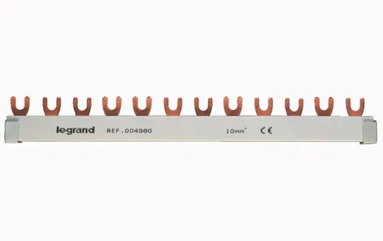 LEGRAND 004980 Peigne de connexion en fourche 3 pôles, pour DDR avec disjoncteur magnétothermique