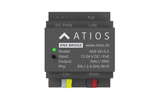 ATIOS ADE-KD KNX Matter Bridge LAN/WLAN, PoE or 12-24 V DC