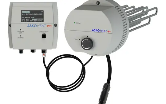 ASKOMA AHF180-TI-plus-9.0 Résistance de chauffage à bride ASKOHEAT+2.0 3 étages, 400 V, 9,0 kW