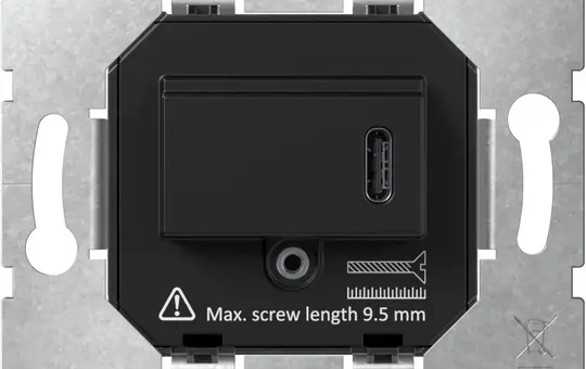 GIRA 236300 USB Power Supply USB-C, 65W | black