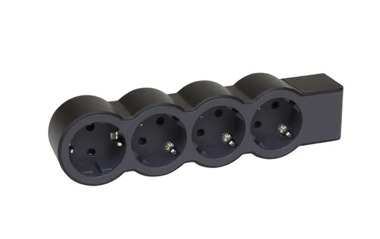 LEGRAND 694576 Socket strip without cable 4 sockets, flat | black