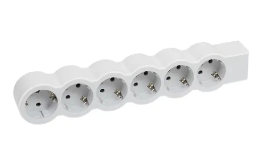 LEGRAND 694579 Power Strip without Cable 6 sockets, flat | ultra white/gray